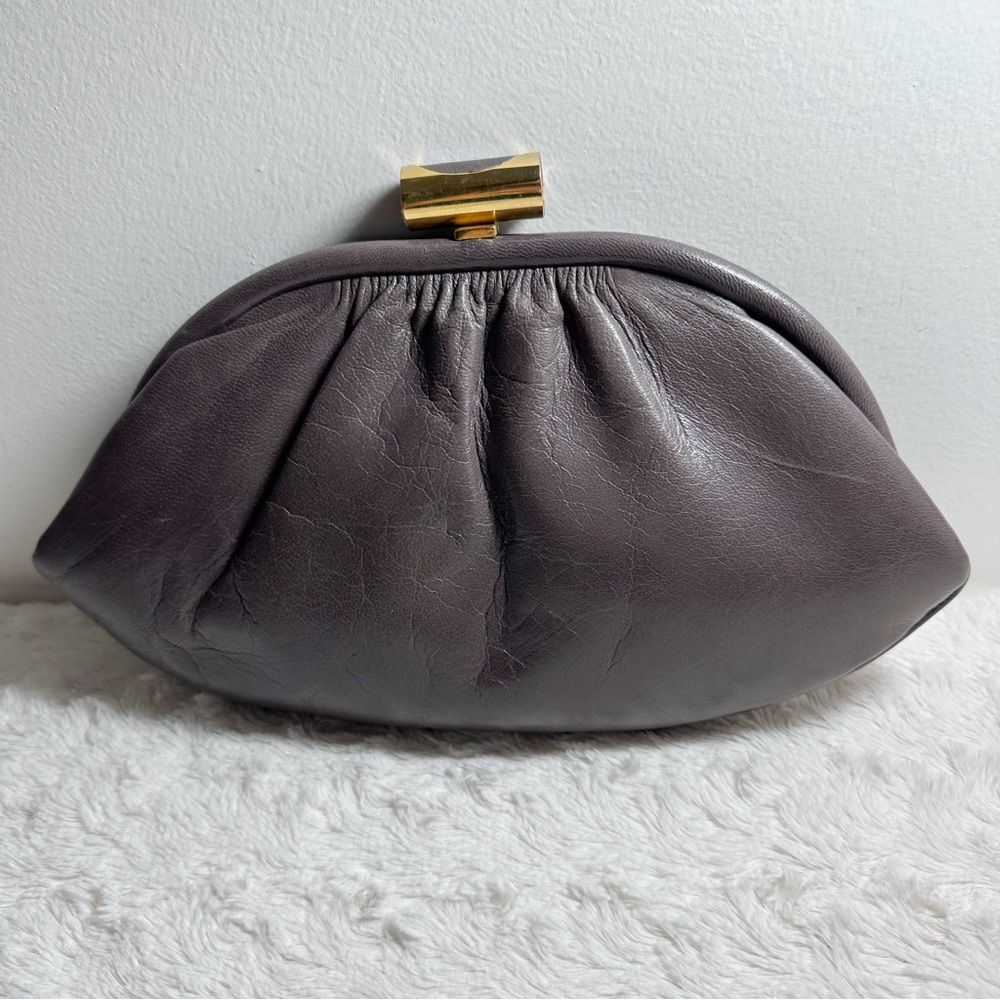 Vintage Bellido Susan Gail Leather Purple Clutch Purse - Picture 2 of 9